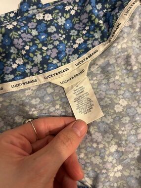 Lucky Brand Blue Floral Pajama Set